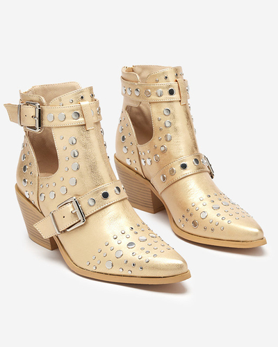 Zlaté členkové čižmy s Farrcy jetmi - Obuv