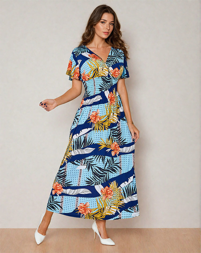 Royalfashion Dámske midi šaty s potlačou