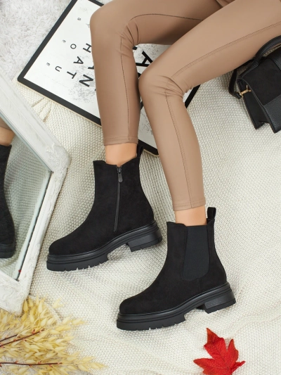 Ženski gležnjarji a'la chelsea iz eko-semiša Lunvor