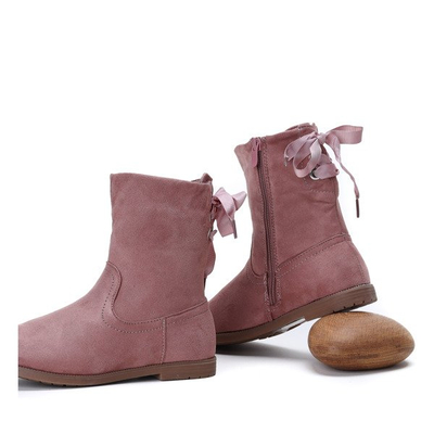 Różowe botki dziewczęce Peppe - Obuwie