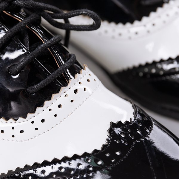 Černo bílé boty v retro stylu Chaplin - Obuv 1