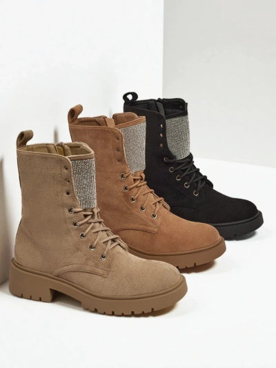 Eko semiš vezani ženski gležnarji Ferlyne