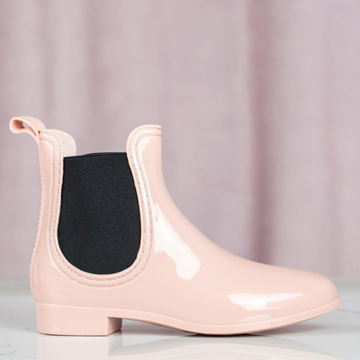 Béžové gumové lakované galoše Furu - Footwear 1