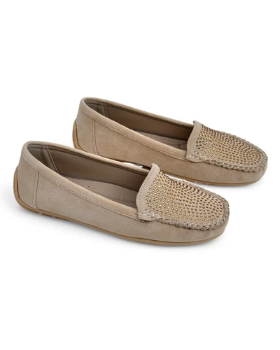 Royalfashion Dámske mokasíny s kryštálmi Ezuess