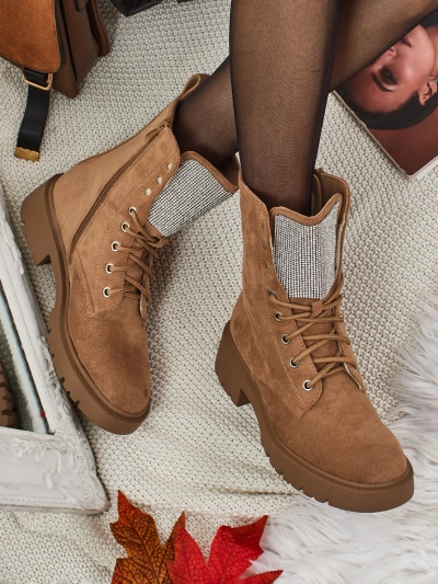 Eko semiš vezani ženski gležnarji Ferlyne