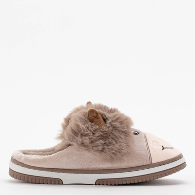 Ženské papuče Animis hnedej farby pre ženy - topánky