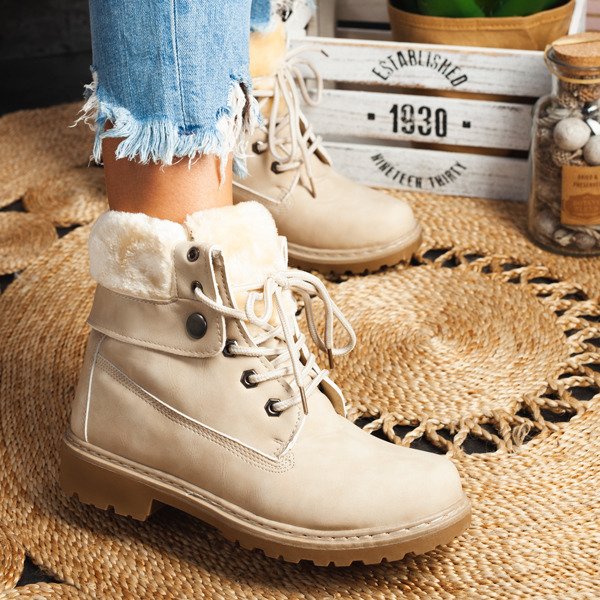 Ocieplane trapery w kolorze beżowym Neenah - Obuwie