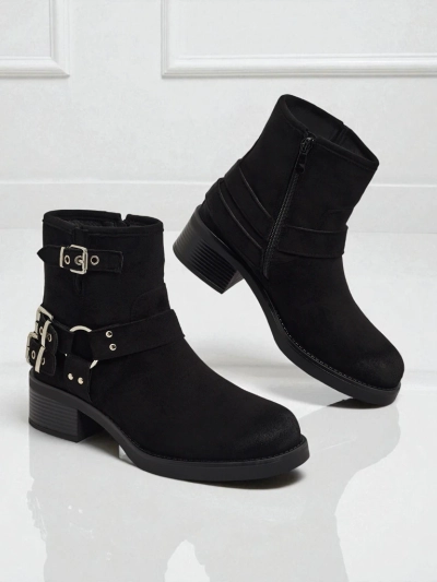 Ženski gležnarji iz eko semiša s sponkami Valtos