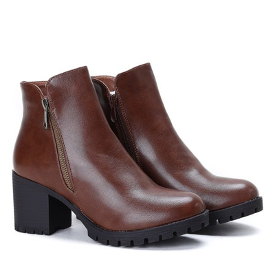 Hnědé boty na sloupku Joanne - Obuv