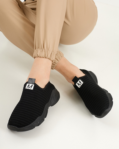 Čierne dámske nazúvacie športové topánky Rulinso - Obuv