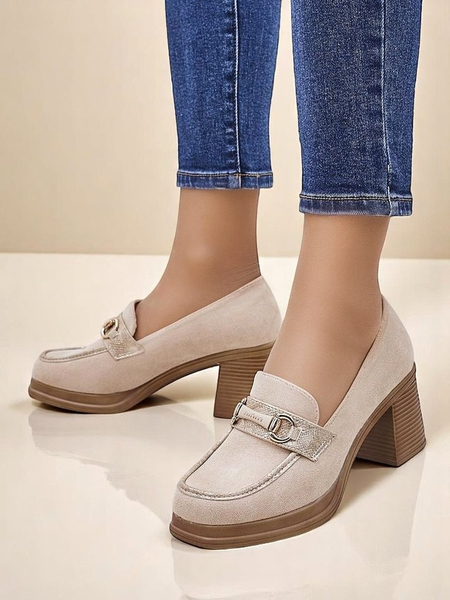 Royalfashion dámske mokasíny s blokovým podpätkom Apareus