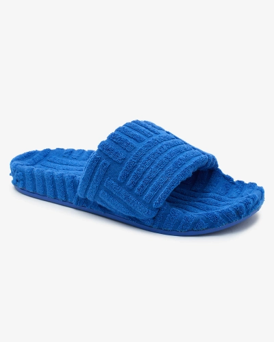 Royalfashion Kobaltové vzorované žabky pre ženy Ewada