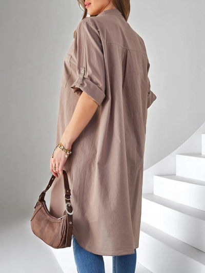 Royalfashion bavlnená dlhá oversized košeľa pre ženy
