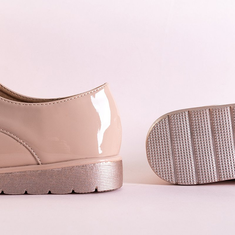 Dámske topánky v práškovej farbe lakované stuhou Ninetti - Obuv