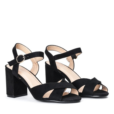 Černé sandály na sloupku Vivina - Obuv 1