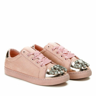 Emilyanine ružové kamienkové tenisky - Obuv