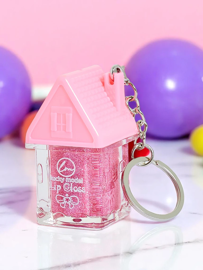 Trblietavý lesk na pery v odtieni ružovej