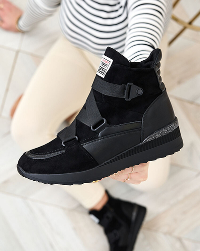 Royalfashion Čierne dámske športové čižmy Sattari