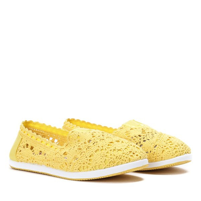 Žltý čipkovaný návlek na Morona - Obuv