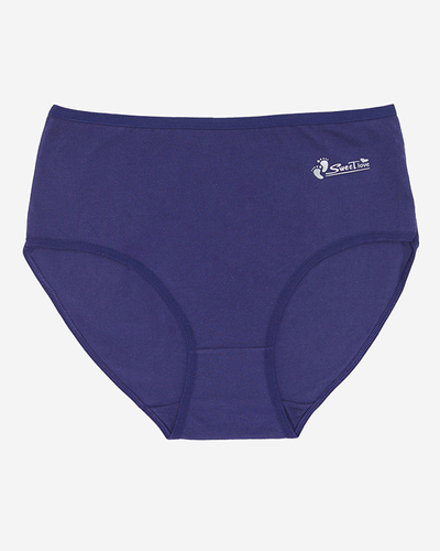 Tmavo modré dámske slipy, slipy PLUS VEĽKOSŤ- Spodná bielizeň