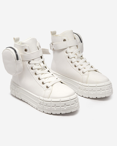 Dámska športová obuv z ekokože v bielej farbe Kolibs- Footwear