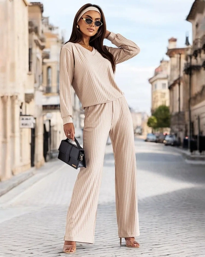 Royalfashion Dámska bavlnená súprava s rebrovaním