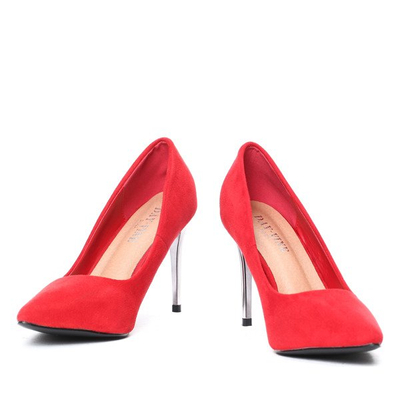 Czerwone czółenka na szpilce Melia- Obuwie