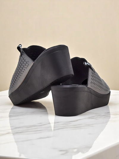 Royalfashion Ženski natikači s peto Luna Wedge