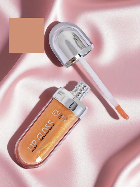 USHAS Trblietavý lesk na pery farba Zlatá