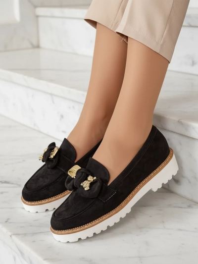 Nero Elegante Mokasini iz Ekološkega Usnja