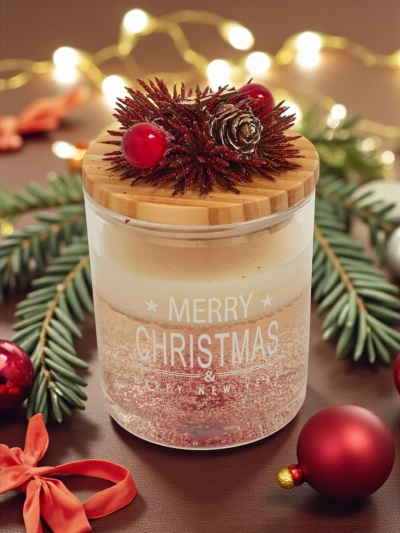 Božična dišeča sveča Merry Christmas Happy New Year