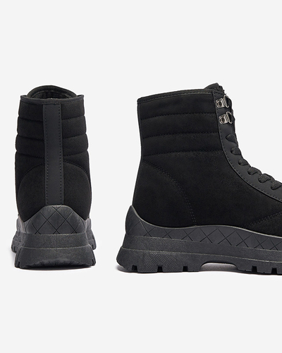 Dámske zateplené trapézy v čiernej farbe Wosser- Obuv