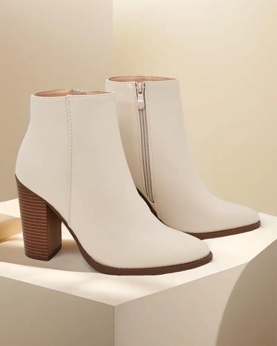 Royalfashion Dámske kotníkové čižmy na pätke na ihle Toemi