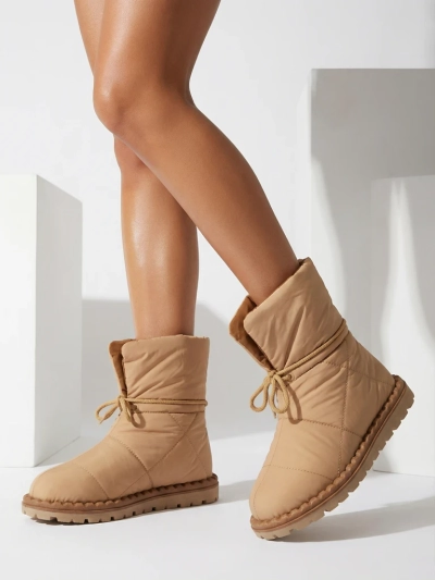 Royalfashion Dámske snehové čižmy v hnedej farbe Nevonsis