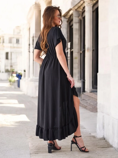 Royalfashion Dámske midi šaty s asymetrickým lemom