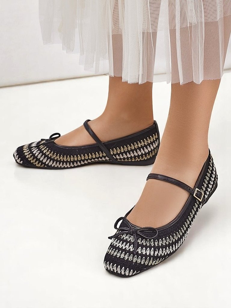 Royalfashion dámske tkané balerínky s remienkom Vanot