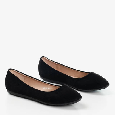 Mariusove čierne ekologické semišové baleríny - Topánky