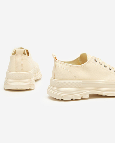 OUTLET Béžové dámske športové tenisky Ohema - Obuv