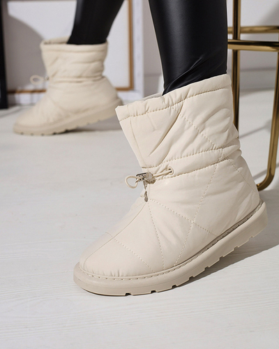 Béžové dámske zateplené topánky a'la snow boots Kaliolen - Obuv