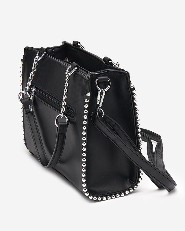 Dámska malá kabelka s tkanou vsadkou - Doplnky