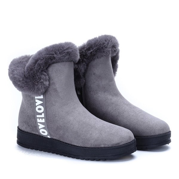 Szare śniegowce Viola - Obuwie