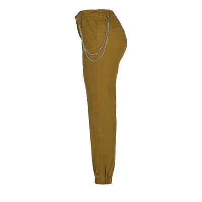 Dámské nákladní kalhotky s hořčicí s řetízkem - Kalhoty 1