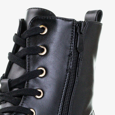 Dámske čierne ekokožené pracovníčky Minna - Obuv