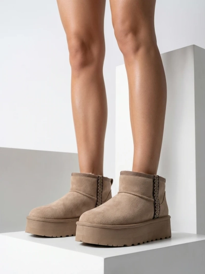 Royalfashion Krátke čižmy ženské snehové čižmy štýl Haluzi