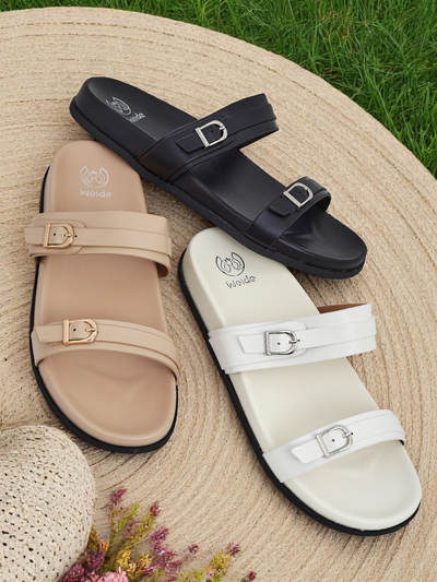 Royalfashion Dámske šľapky z ekokože EcoTwins Slides