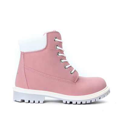 Różowo-białe, nieocieplane trapery Trixie- Obuwie