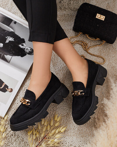 Royalfashion Mokasíny z eko-semišu so zdobením Zaffix