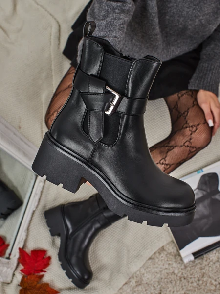 Eko usnjeni ženski gležnarji Velri