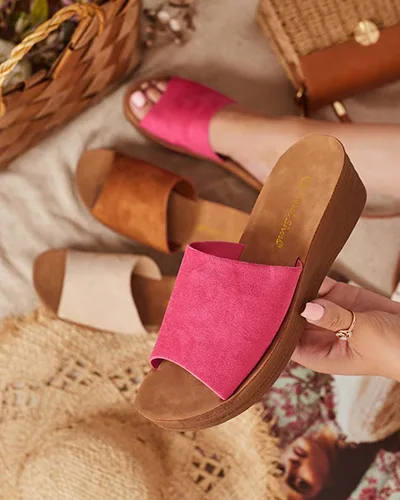 Royalfashion Dámske žabky Saffil na nízkom podpätku