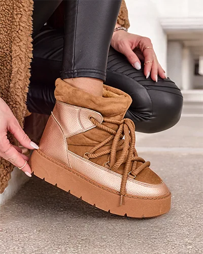 Royalfashion Dámske čižmy s šnurovaním Iniuc